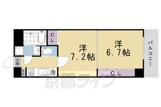 SILK HOUSEとなみ【205号室】の間取り