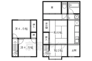 京都府京都市上京区五辻町【テラスハウス】の間取り