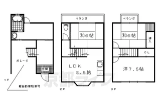 京都府京都市北区大北山原谷乾町【一戸建】の間取り