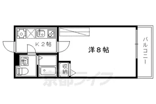 フラッティ上七軒【1階】の間取り