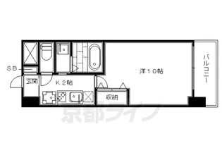 SILK HOUSEとなみ 2号館【206号室】の間取り
