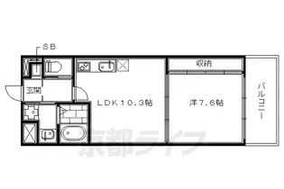 SILK HOUSEとなみ 2号館【409号室】の間取り