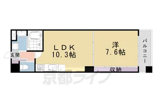 SILK HOUSEとなみ 2号館【310号室】の間取り