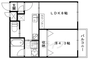 はぴねす【3階】の間取り