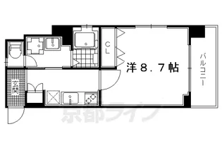 「ベラジオ西陣聚楽」【2階】の間取り