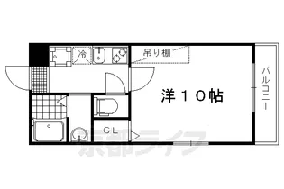 京洛マンション【105号室】の間取り