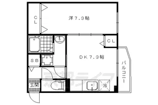 アロッジオ紫野【2階】の間取り