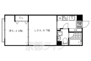 Optima御所西藪之内町【203号室】の間取り