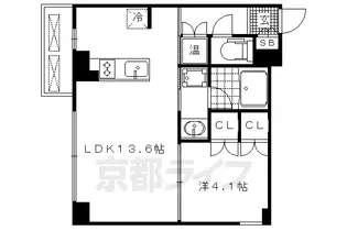 京都府京都市北区平野宮北町【マンション】の間取り