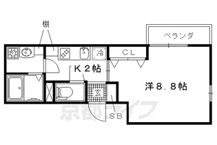 ナイスデイズ鞍馬口【2階】の間取り