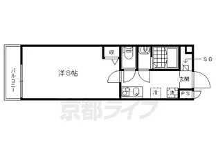 フラッティ千本今出川【3階】の間取り