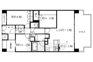 ザ・パークハウス北野白梅町【1F号室】の間取り