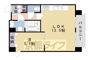 京都府京都市上京区鏡石町【マンション】の間取り