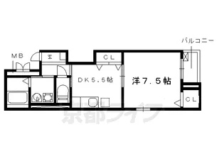 フラット黒門【2階】の間取り