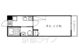 フラッティ毘沙門町【1階】の間取り