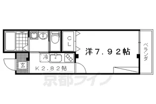 MESA VERDE 二条城北【203号室】の間取り