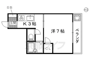 メゾンドアンジュ宮田【202号室】の間取り