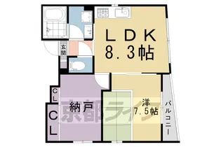エスパス北山【502号室】の間取り