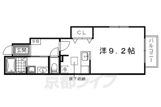 京都府京都市北区紫野南舟岡町【アパート】の間取り