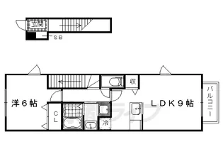 京都府京都市北区紫野南舟岡町【アパート】の間取り