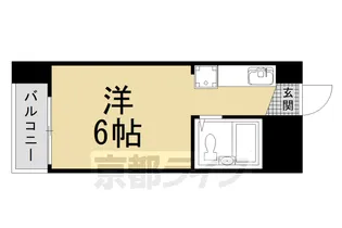 京都府京都市北区衣笠荒見町【マンション】の間取り