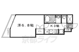 Appartamento御所東【304号室】の間取り