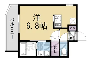 Appartamento御所東【103号室】の間取り
