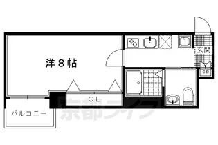 京都府京都市上京区革堂前之町【マンション】の間取り