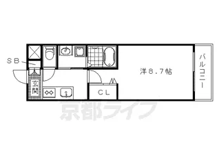 EXCEED御所北【3階】の間取り