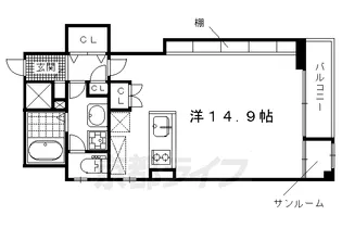 清淳西陣【101号室】の間取り