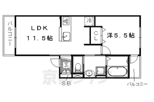 エントランスライフ上門前【201号室】の間取り