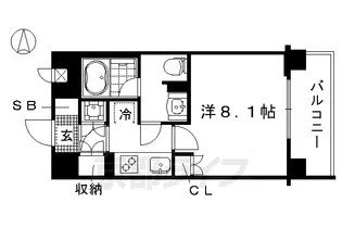 リーガル京都御所西Ⅱ【204号室】の間取り