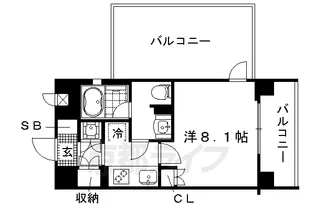 リーガル京都御所西Ⅱ【303号室】の間取り