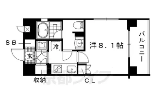 リーガル京都御所西II【4階】の間取り