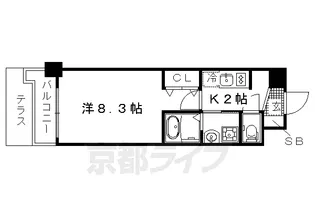 1Kの間取り画像