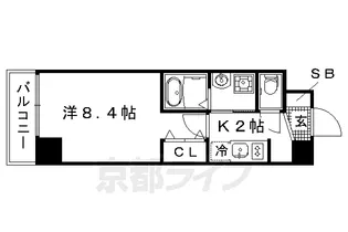 ESCASA京都西陣【3階】の間取り