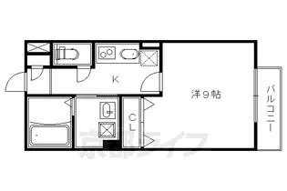 ディアコート一乗寺【205号室】の間取り