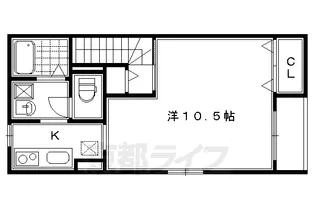 ディアコート一乗寺【2階】の間取り