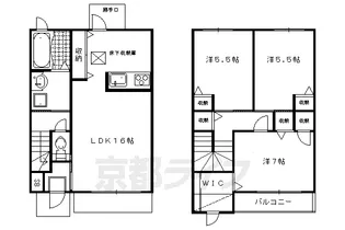 スクワール北山【101号室】の間取り