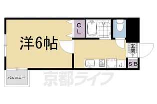 グランドパレス吉田近衛【304号室】の間取り