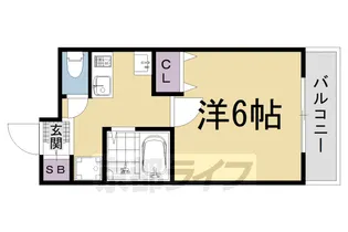 グランドパレス吉田近衛【501号室】の間取り