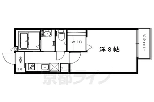 修学院クラヴィエ【203号室】の間取り