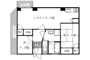 鴨東ロイヤルハイツ【5階】の間取り