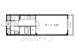 ウエスト下鴨【2階】の間取り