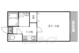 アジュール北白川【101号室】の間取り