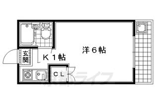 マンション賀園【1階】の間取り