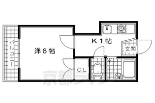 K’S GARDEN【107号室】の間取り
