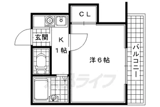 京都府宇治市宇治【アパート】の間取り