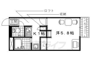 レオパレスオグラ【107号室】の間取り