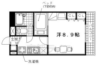 レオパレス荒見【206号室】の間取り